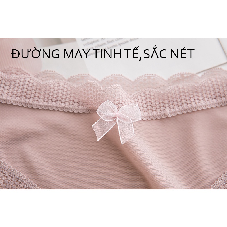 Quần lót nữ thun lạnh viền ren kháng khuẩn Adia 322