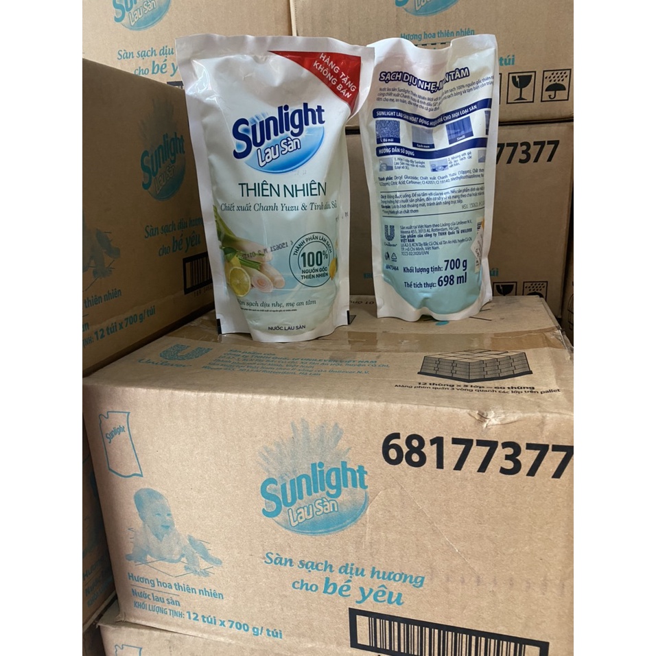 Combo 3 gói nước lau sàn Sunlight chanh xả