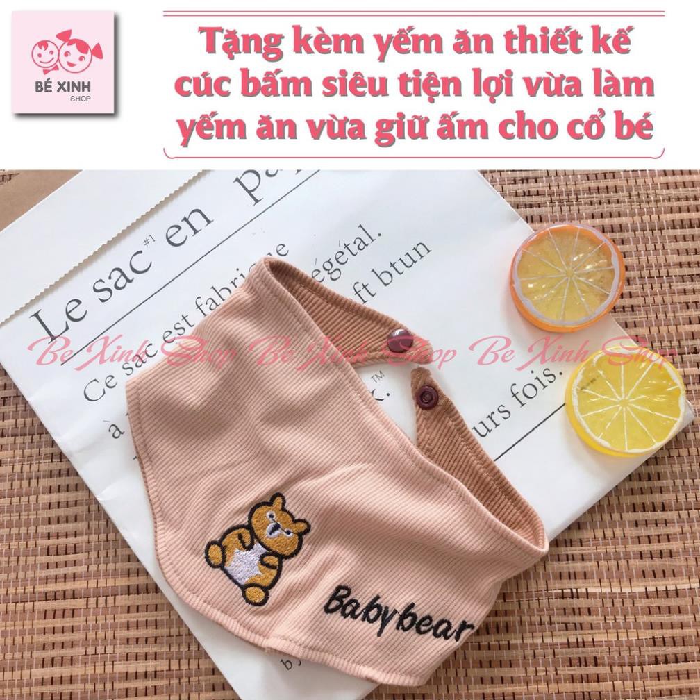 Quần áo trẻ em bộ body trẻ sơ sinh dài tay thun gân nỉ cho bé trai bé gái[TẶNG YẾM] bộ đồ ngủ dài tay cho bé len tăm nỉ