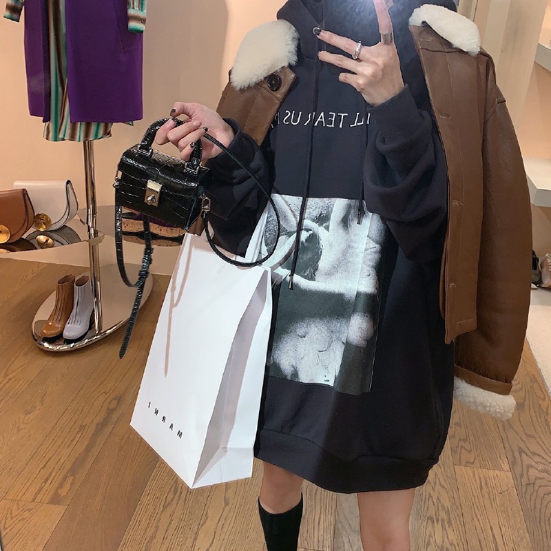 Trực Tuyến Nổi Tiếng VC Asigo Túi Xách Vuông Nhỏ Hình Vuông Họa Tiết Da Cá Sấu Thời Trang Mới