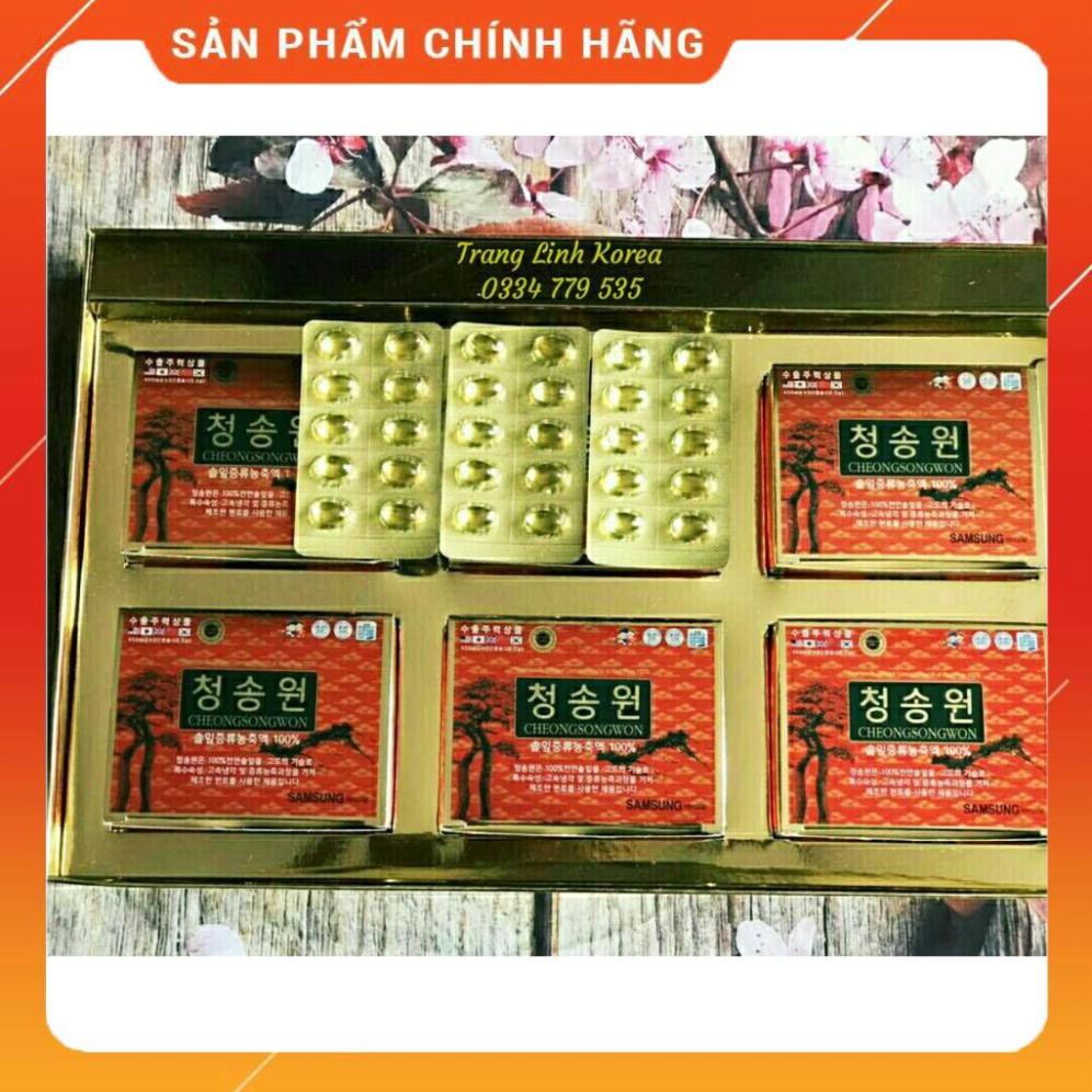 Tinh Dầu Thông Đỏ Hàn Quốc Cheongsongwon, Hộp đỏ 180 viên
