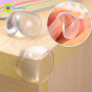 Set 4 miếng bịt góc bàn silicon trong suốt