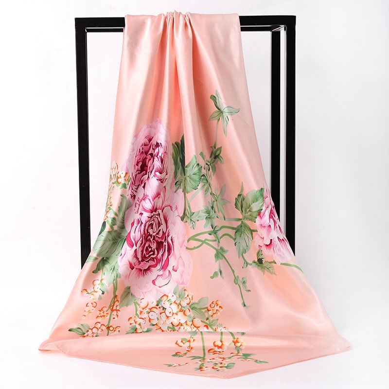 Khăn Choàng Satin Vuông 90CM(35.4inch) Thời Trang Dành Cho Nữ WJ1001-65