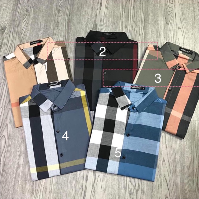 Áo sơ mi bbr nam tay ngắn kẻ sọc chất co dãn thời trang. | BigBuy360 - bigbuy360.vn
