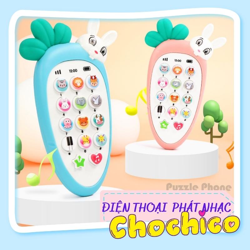 Đồ chơi điện thoại phát nhạc cho bé, đồ chơi giải trí CHOCHICO DT01