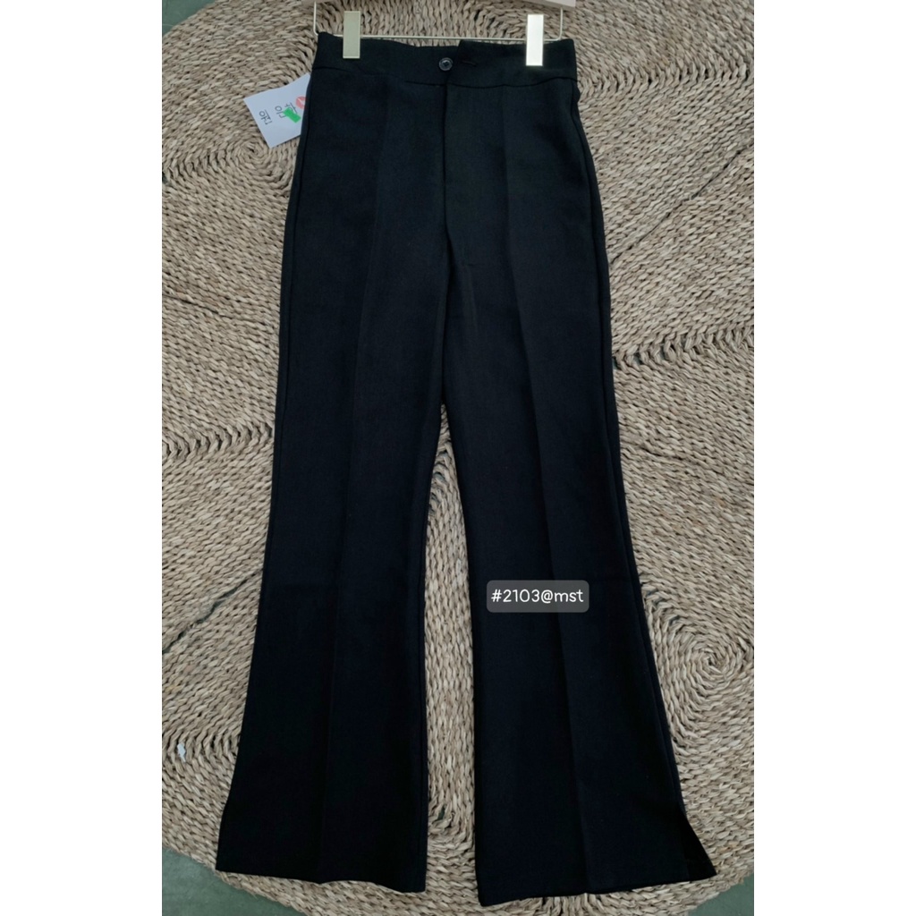 Quần vải ống loe xẻ 2046/P0K36