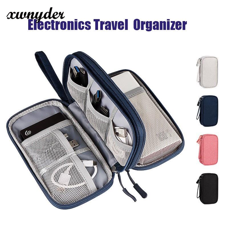 Túi Đựng Phụ Kiện Điện Tử Hai Tầng Đa Chức Năng Tiện Dụng Cho Du Lịch
