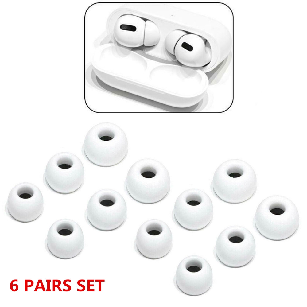 Bộ 6 Cặp Nút Silicon Mềm Bọc Tai Nghe Apple Airpods Pro S/M/L