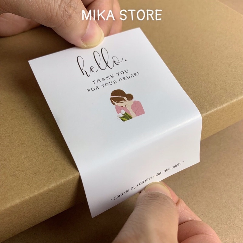 Set 500 tem dán Thank You Cho Hộp Carton