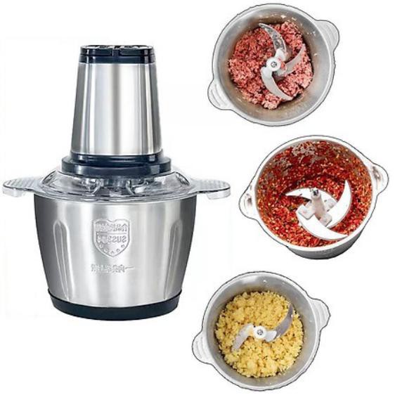 [HCM]Máy xay thịt - máy xay sinh tố cầm tay - cối Inox 4 lưỡi đa năng, công suất 250W xay thịt, tỏi ớt, rau củ quả