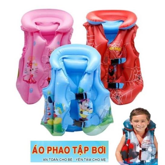 ÁO PHAO TẬP BƠI TRẺ EM HỌA TIẾT HOẠT HÌNH 15 - 28 KG SWIMMING VEST Xịn