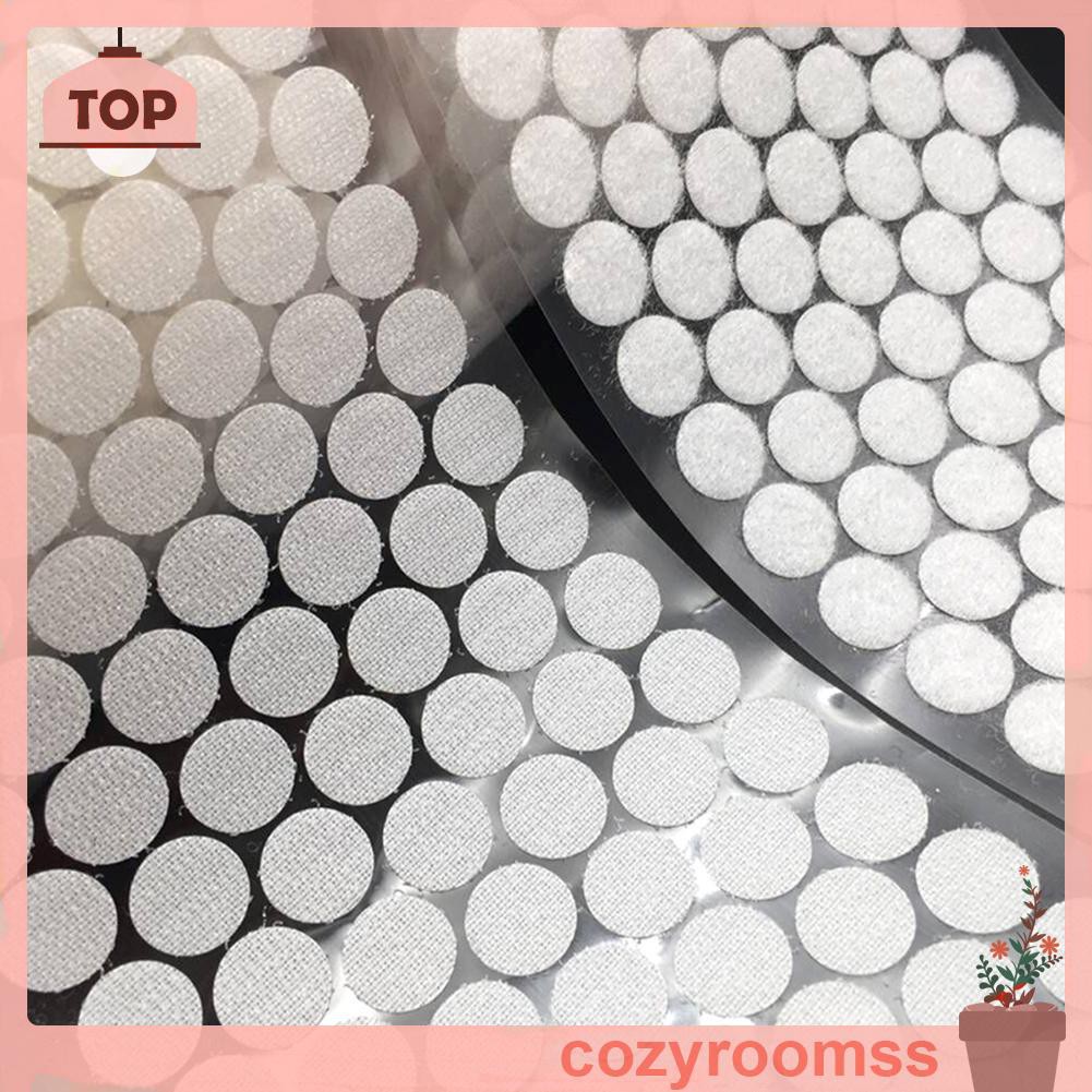 Cozyroomss 100 Pairs Dots Loop Double-Side Self-Adhesive Nylon Tape Snap