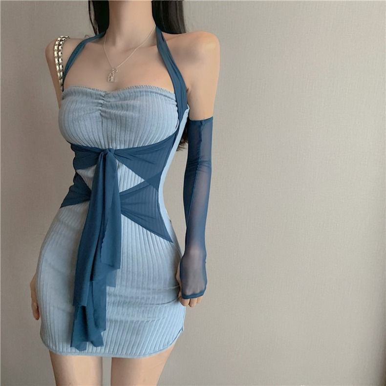 COZOK Đầm ống lưng cao form ôm hợp thời trang