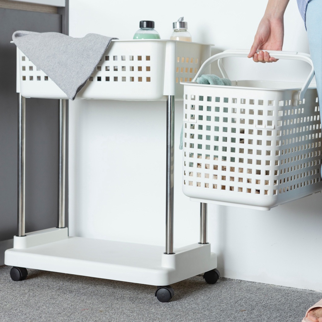 Kệ giặt di động 2 tầng Inochi kèm giỏ đựng đồ