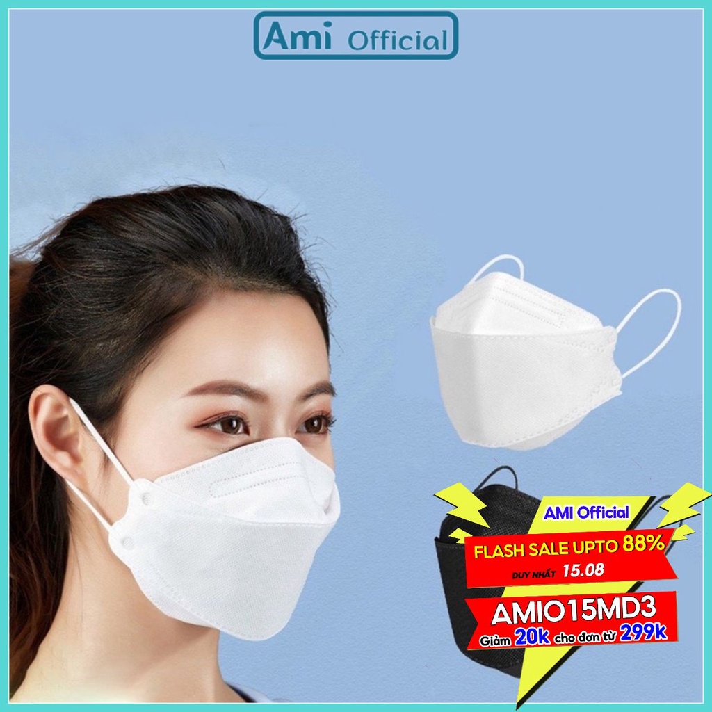 Combo 10 chiếc khẩu trang KF94 4D chống bụi mịn - Ami official