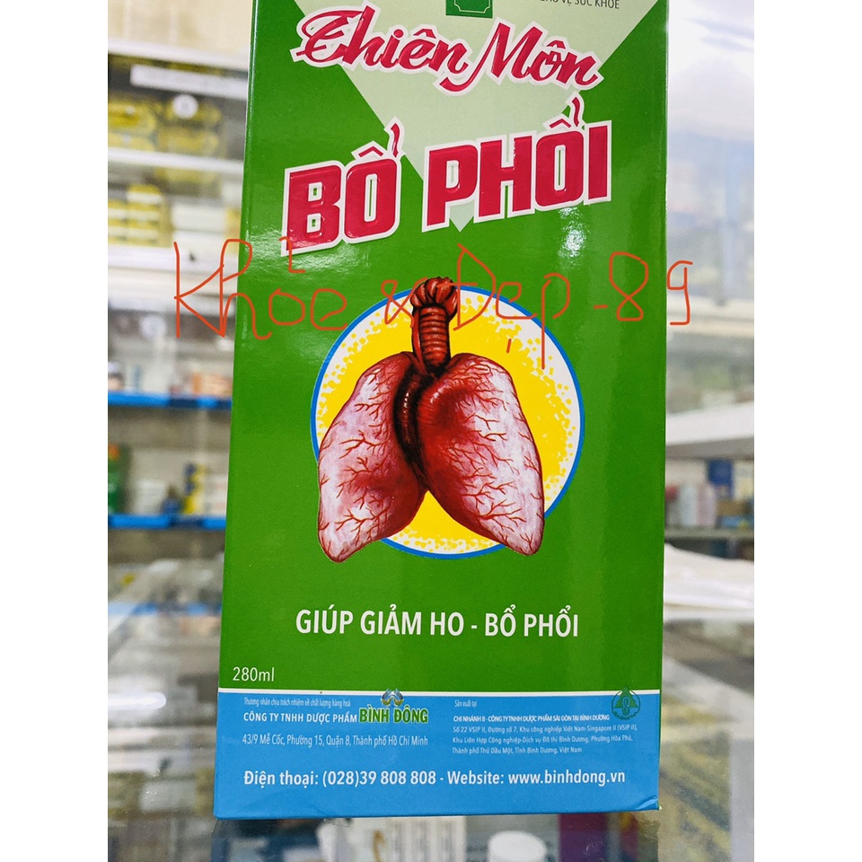 THIÊN MÔN BỔ PHỔI - HỖ TRỢ TRỊ HO, BỔ PHỔI - CHAI 280ML