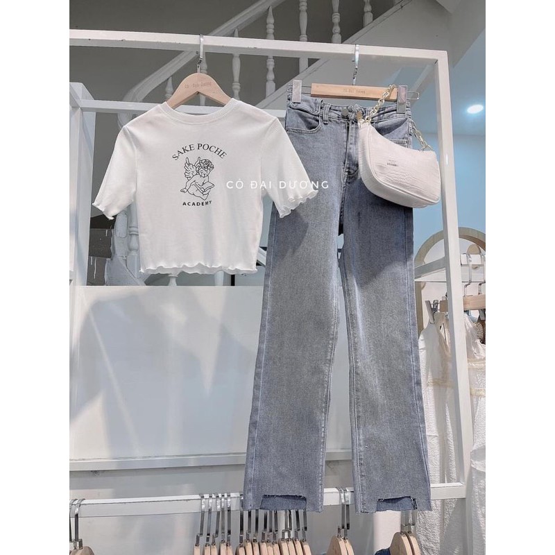 [Mã FASHIONT4WA2 giảm 10K đơn 50K] Áo crotop thiên thần SAKEPOCHE | BigBuy360 - bigbuy360.vn