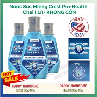 Nước súc miệng crest pro-health advanced không cồn chai 1 lít - chính hãng mỹ
