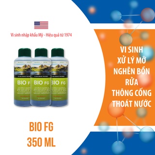 Chất tẩy dầu mỡ trong bếp ăn, bồn rửa chén an toàn - công nghệ vi sinh - bio fg - hàng mỹ - chai 350m