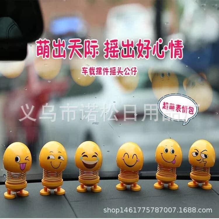 Set 6 lò xo mặt cười Emoji bé