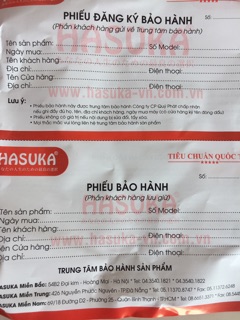 Nồi cơm HASUKA  HSK-822 (bảo hành 12 tháng)
