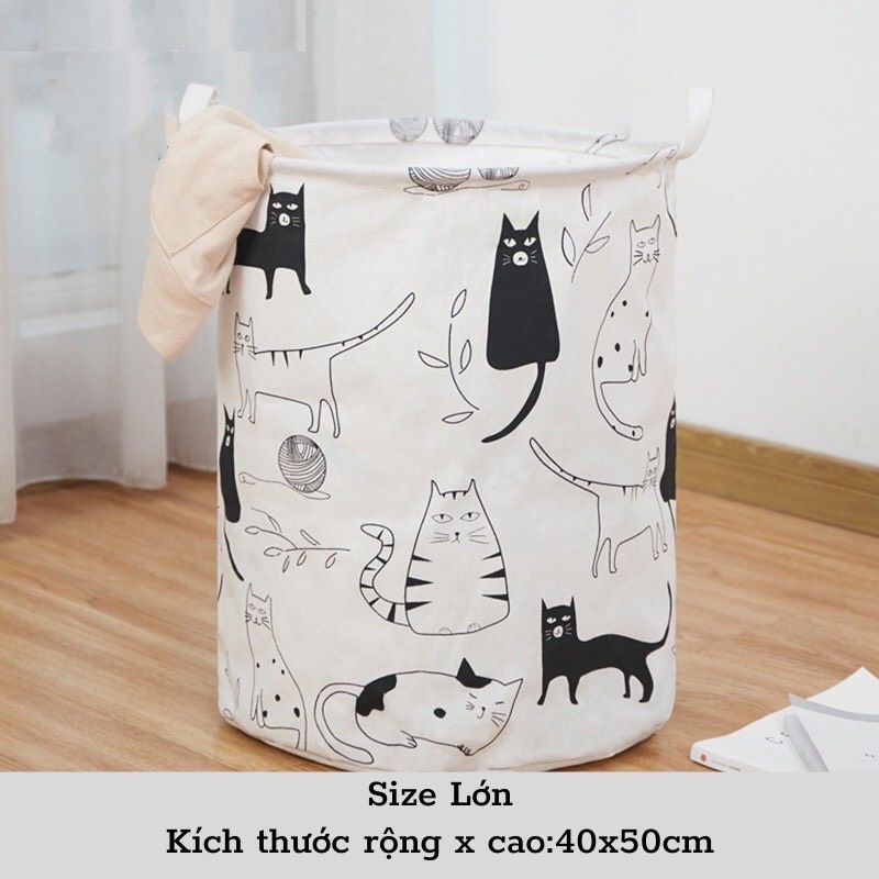 Giỏ Đựng Đồ Đa Năng, Giỏ Đựng Quần Áo, Cỡ Lớn, Có Quai Cầm, Chống Thấm Nước, Hình In 3D sắc nét