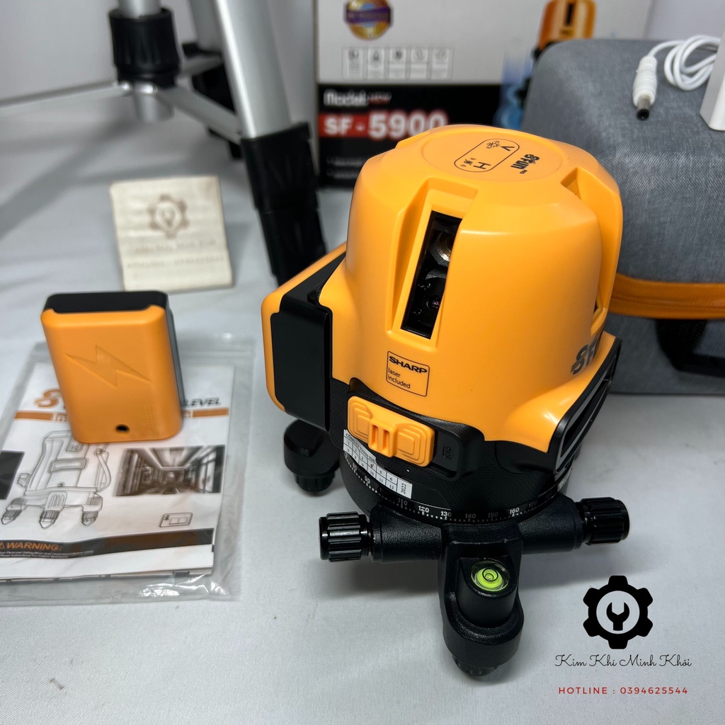 [Hãng Đức] Máy bắn cốt, cân bằng mực laser SAFUN SF-5900 5 tia xanh| Máy cân bằng mặt phẳng( Cam kết chính hãng)