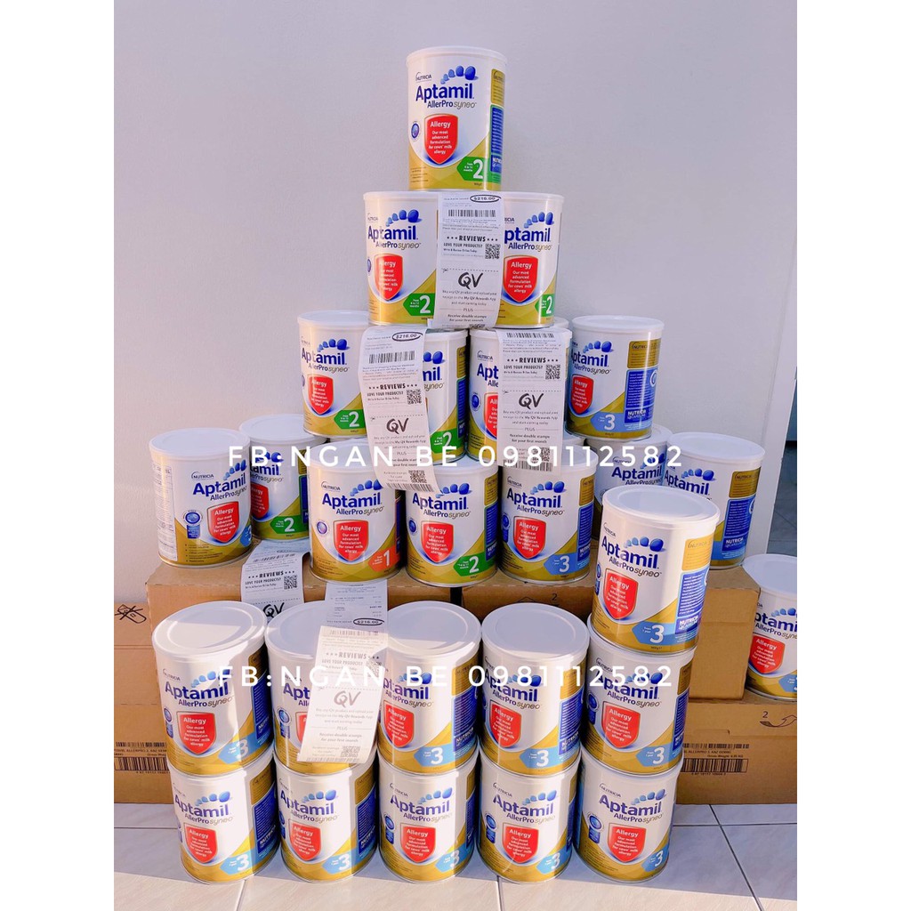 Sữa dị ứng Aptamil Allerpro Syneo 900g sẵn đủ số 1,2,3 date 2025. Hàng air✈️đủ bill