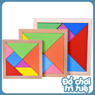 Đồ chơi trí tuệ Xếp hình Tangram bằng gỗ cho trẻ tư duy, phát triển tính sáng tạo