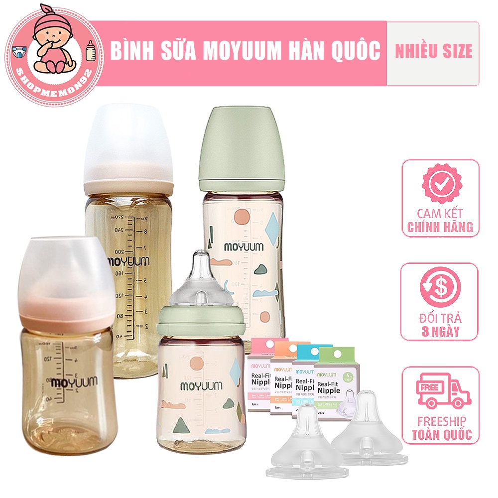 Bình sữa Moyuum -Bình trữ sữa HÀN QUÔC cho bé dung tích 170ml/270ml an toàn và tiện lợi