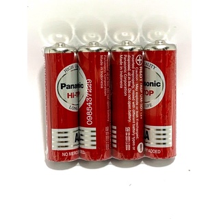 Pin AA Panasonic Cacbon, Pin tiểu R06DT/4S( 1 vỉ 4 viên màu đỏ)