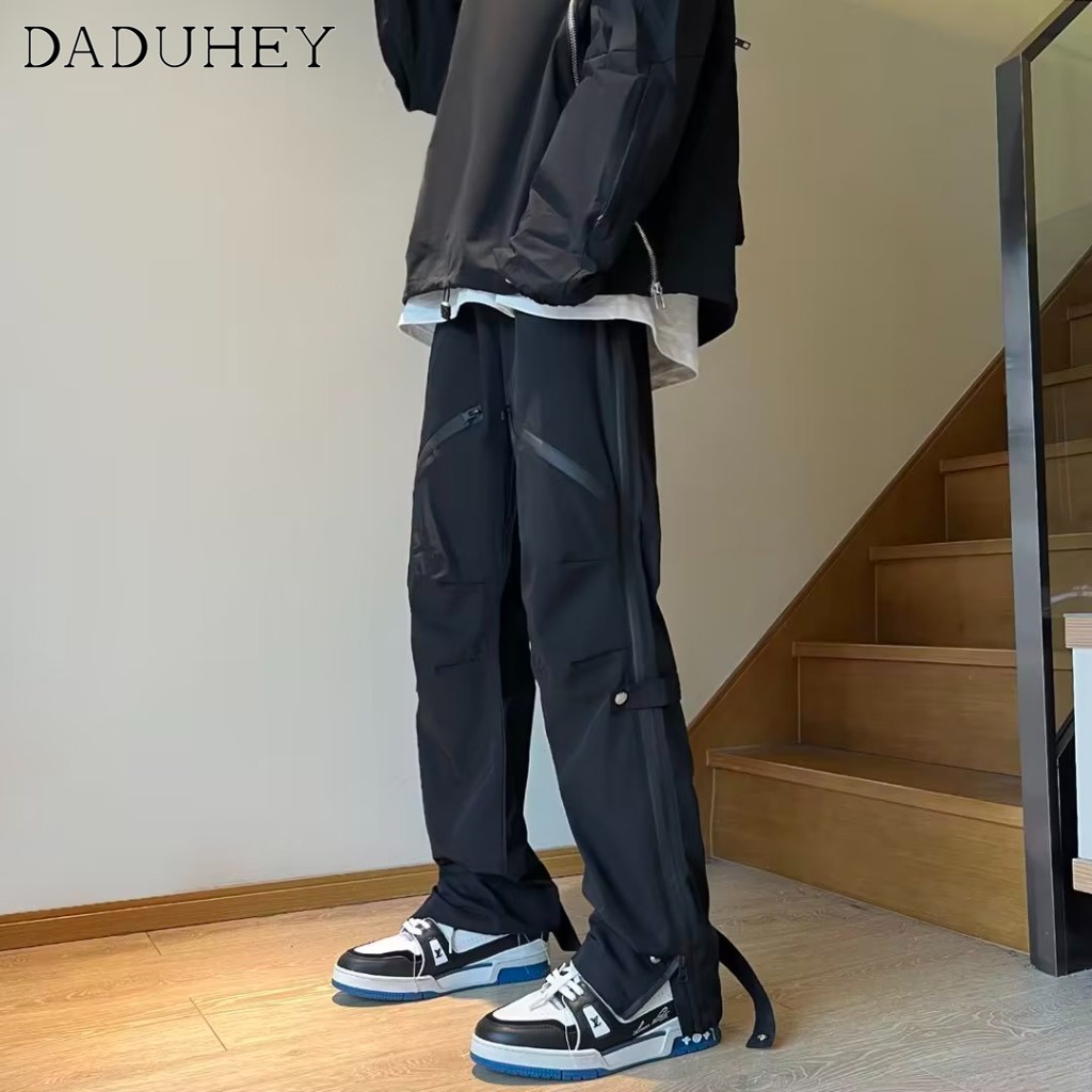 DaDuHey Autumn New Outdoor Street Retro Mechanical Style Overalls Men's and Women's Trendy Casual Fashion Loose Pants
