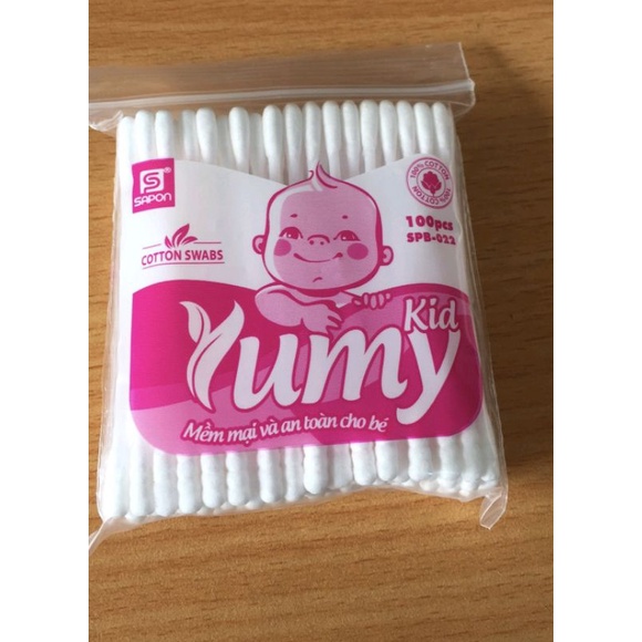 Tăm bông Yumy cho bé (gói 100 que)