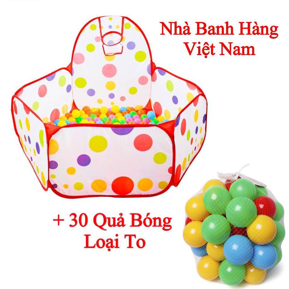 Lều Bóng Có Rổ Kèm 30 Bóng Hàng Việt Nam Cho Bé