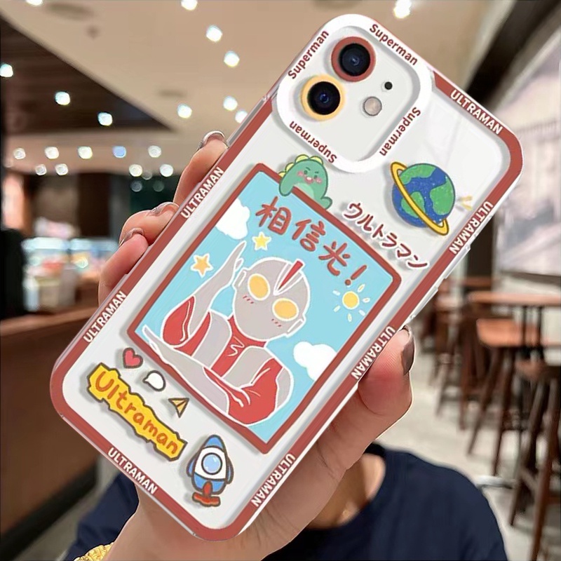 Ốp Điện Thoại Silicon Trong Suốt In Hình Ultraman Cho IPhone 13 12 11 Pro MAX Mini 6 6s 7 8 Plus X XS MAX XR