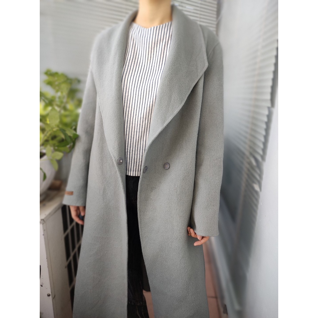 Áo khoác Măng tô Dạ Hàn second-hand, áo mangto, Trench coat Big size, free size- Đồ Si Bon MT13