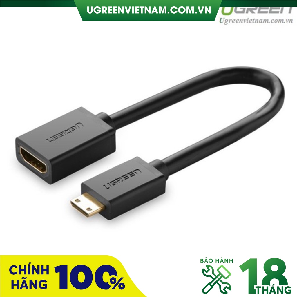 Cáp nối dài mini HDMI to HDMI dài 20cm chính hãng Ugreen 20137