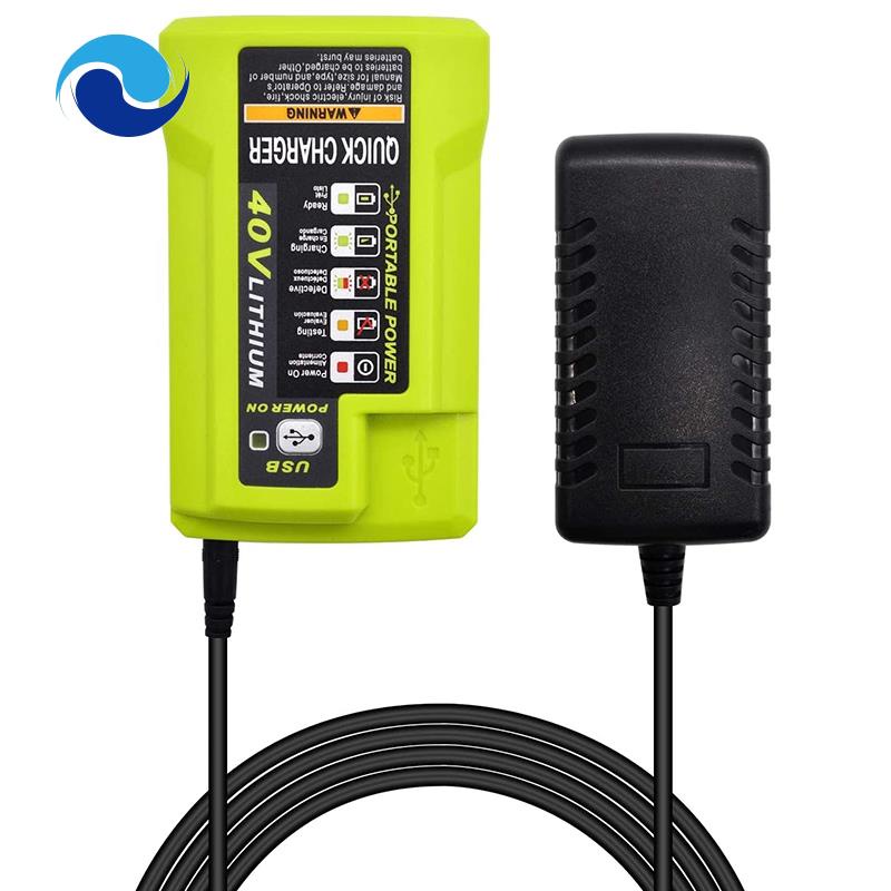 Bộ Sạc Pin OP403 40V Kèm Cổng USB Thay Thế Cho Ryobi 40 Volt Lithium