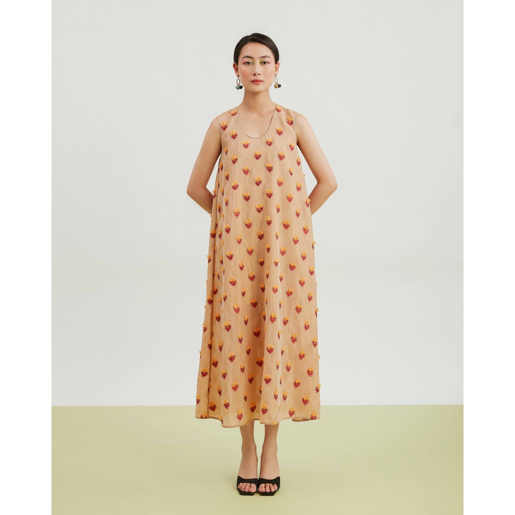 [Mã FAMALLT5 giảm 15% đơn 150k] MAUVE - Flowery dress Đầm voan tơ kèm đầm lót | BigBuy360 - bigbuy360.vn