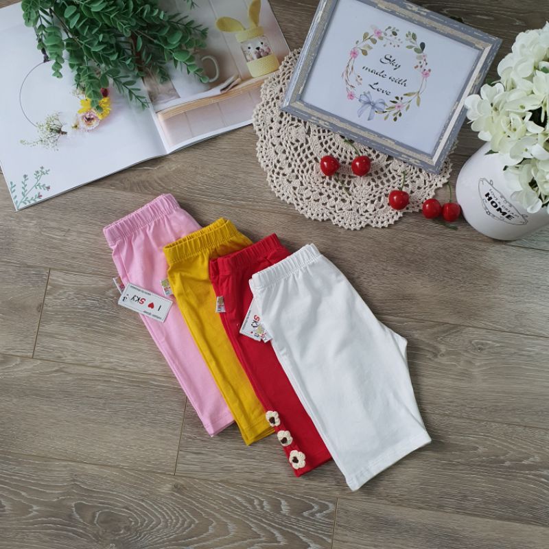 Bộ áo váy hoa nhí babydoll ghép quần ôm bé gái xinh, bộ hè mát