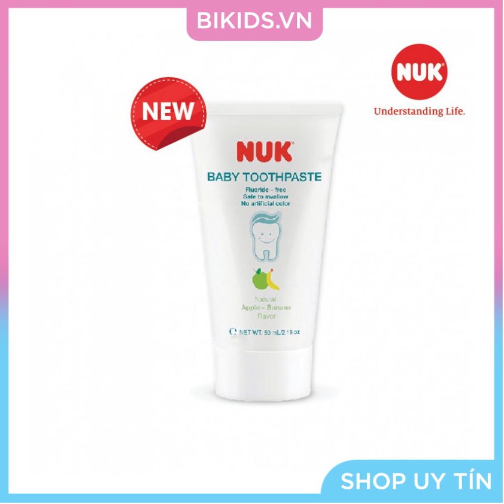 Nuk - Kem đánh răng không FLOURIDE cho bé 3-36m (50ml)