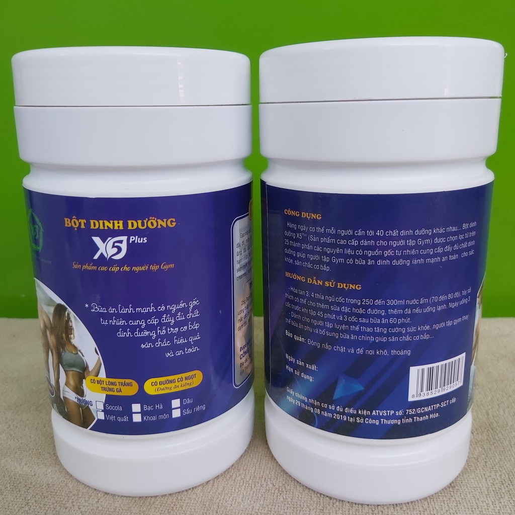 04 Bột dinh dưỡng X5 dành cho người tập gym: Có Lòng Trắng Trứng Đạm Whey Giúp Tăng Cơ, Giảm Mỡ