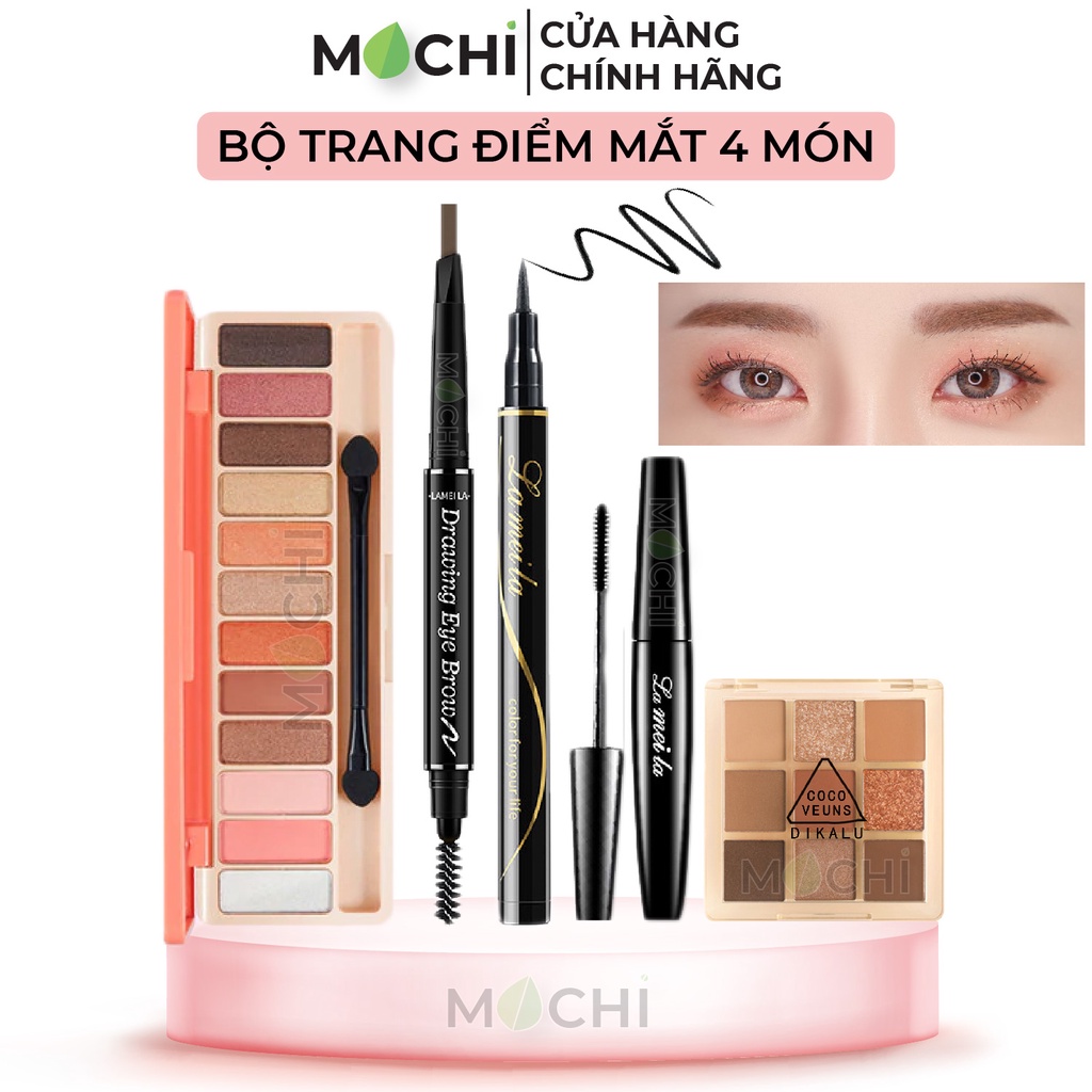 Bộ Trang Điểm Mắt 4 Món Đầy Đủ Makeup Bảng Phấn Mắt l Kẻ Mắt Nước l Chì Kẻ Mày l Mascara Nội Địa Trung MOCHI SHOP | BigBuy360 - bigbuy360.vn