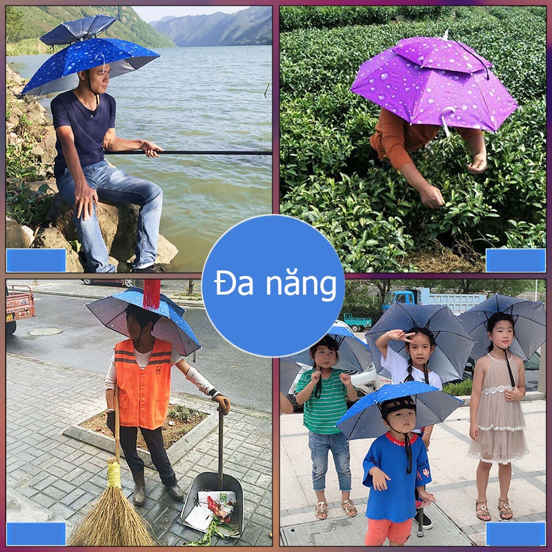 Mũ kiêm ô che nắng ngoài trời