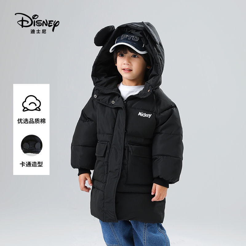 Áo Khoác Phao Đệm Bông Giữ Ấm In Hình Disney Thời Trang Thu Đông Dành Cho Trẻ Em