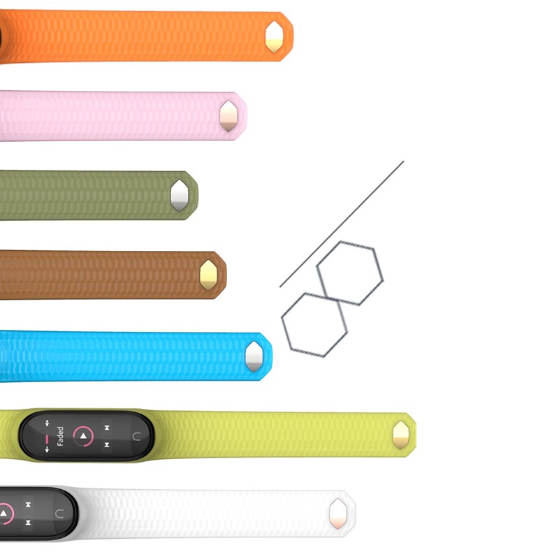 Dây Đeo Thay Thế Chất Liệu Silicon Màu Trơn Cho Xiaomi Mi Band 4 3 5 Mi