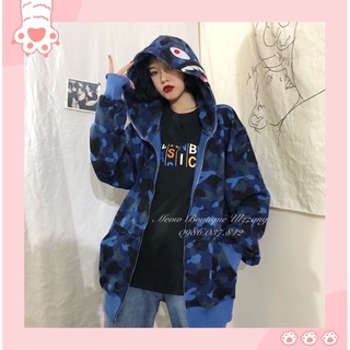 [ORDER TAOBAO] Áo khoác BAPE mũ xịn xò Unisex loại dày đẹp phong cách Ulzzang kèm ảnh thật chèn tên