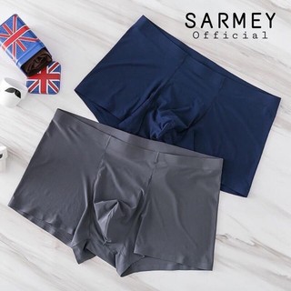 [011] Sịp đùi nam boxer cạp nhỏ su lạnh không đường may ôm mông co giãn 4 chiều thoải mái không bị cộm