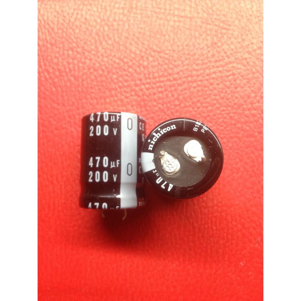 Tụ Nichicon 470uF 200V cho nguồn ATX - Dài 3.5cm, đường kính 2.5cm