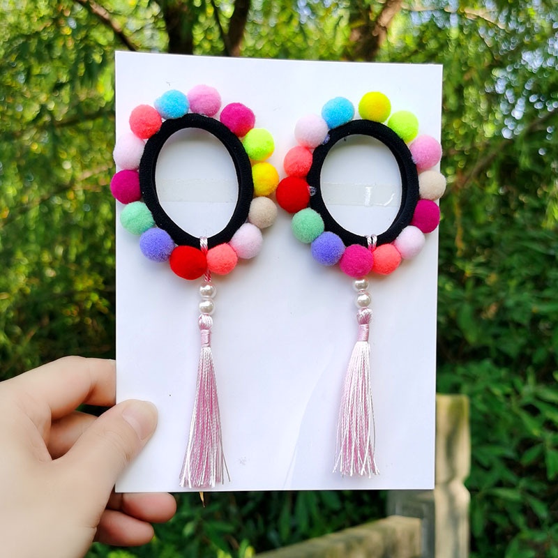 Dây Cột Tóc Hình Viên Thuốc Bằng Cao Su Màu Sắc Xinh Xắn Cho Bé Gái